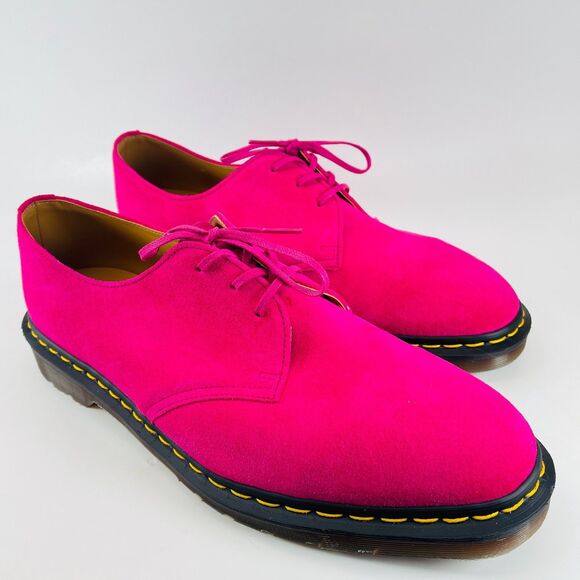 Dr Martens 1461 Made In England Oxford Shoes CF Stead Pink Suede Mens Size 13 main image 10